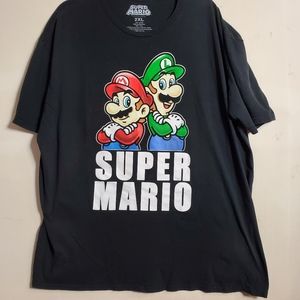 Super Mario Black Tshirt Size 2XL